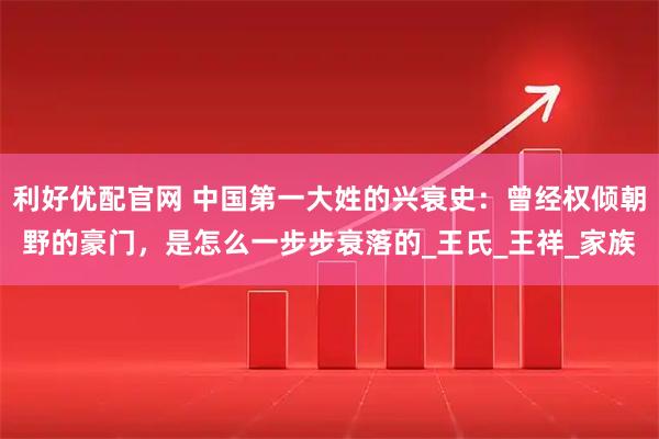 利好优配官网 中国第一大姓的兴衰史:曾经权倾朝野的豪门,是怎么一步步衰落的_王氏_王祥_家族