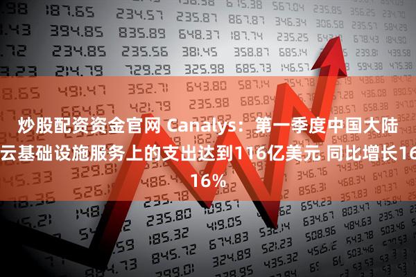 炒股配资资金官网 Canalys：第一季度中国大陆在云基础设施服务上的支出达到116亿美元 同比增长16%